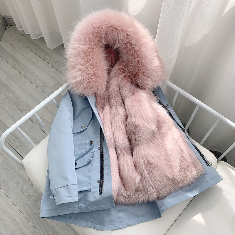 **Kinder Partyjacke : Abnehmbare Kunstpelz-Fütterung,**