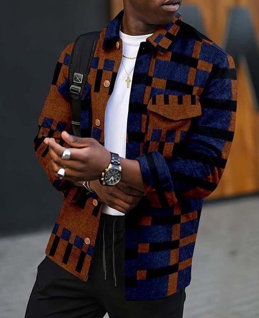 **Veste à revers 3D moderne pour hommes**