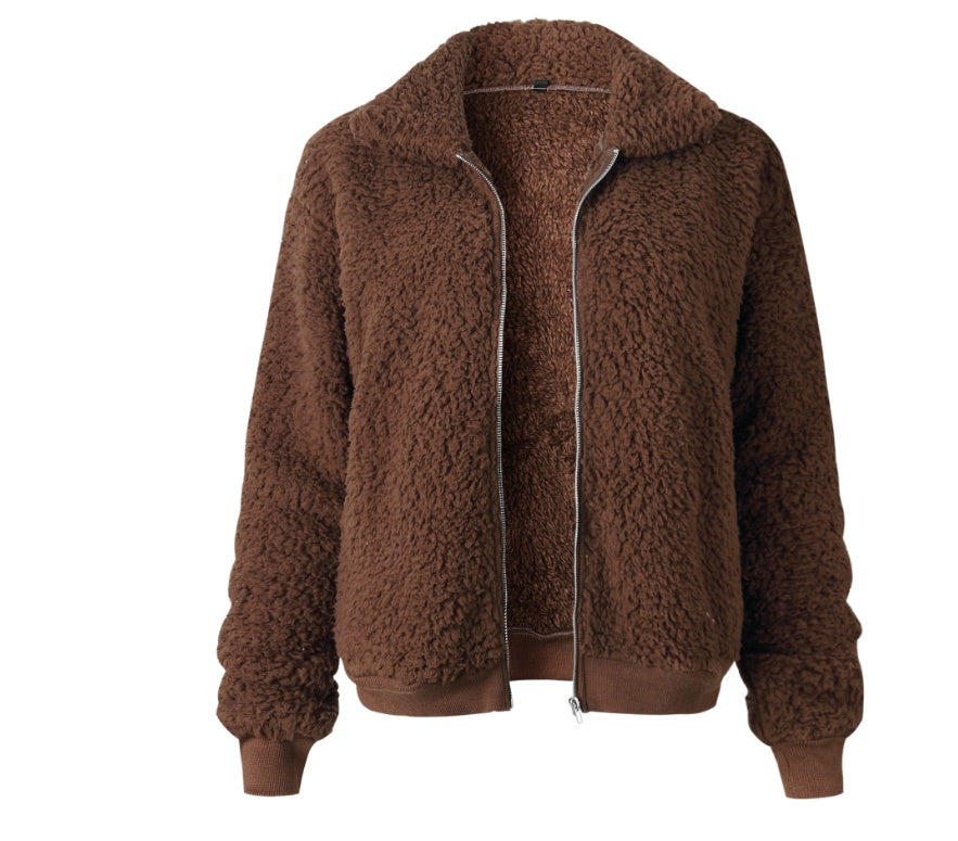 Veste à revers en velours Plus