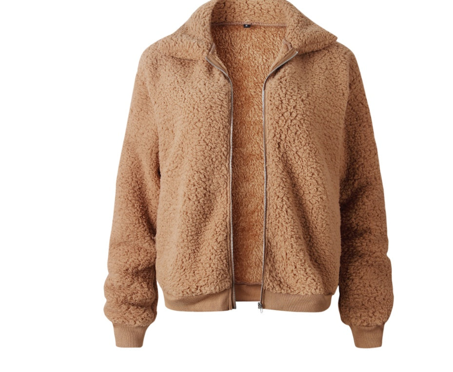 Veste à revers en velours Plus