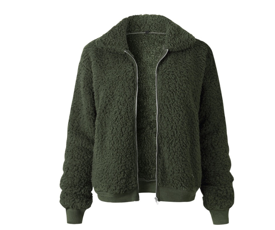 Veste à revers en velours Plus