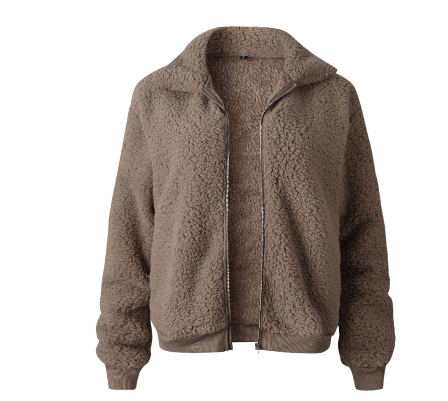 Veste à revers en velours Plus