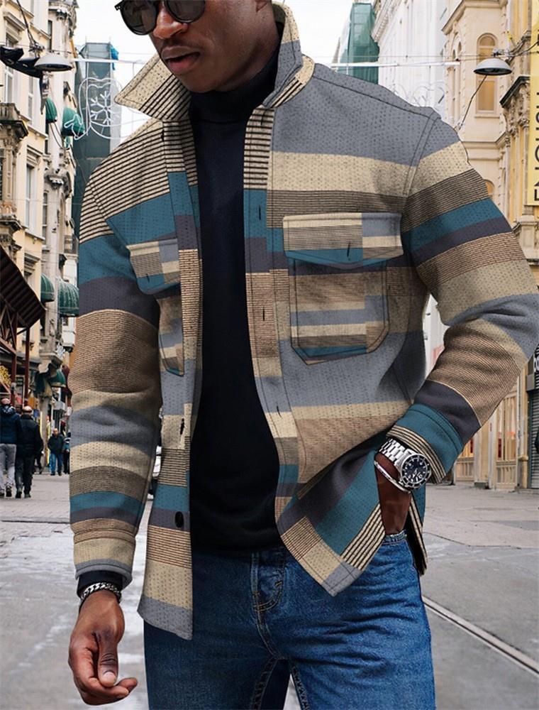 **Veste à revers 3D moderne pour hommes**