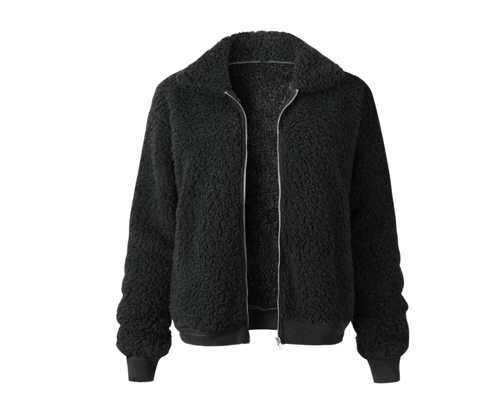 Veste à revers en velours Plus
