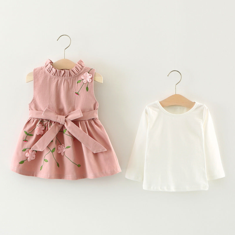 Mädchen Set: Langarmshirt & Kleid