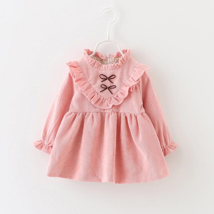 Cord-Kleid für Babys – mit Falten