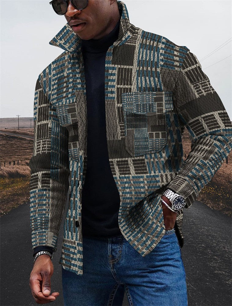 **Veste à revers 3D moderne pour hommes**