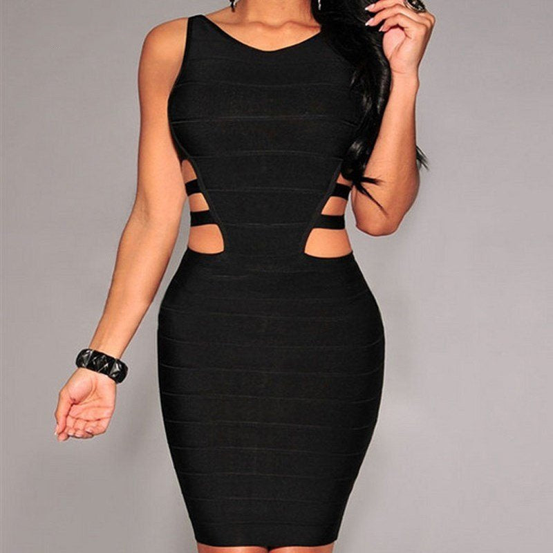 Neue Bandage Kleider für Damen, Schwarz, Sexy, Ärmellos