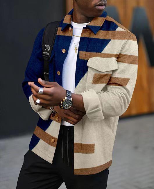 **Veste à revers 3D moderne pour hommes**