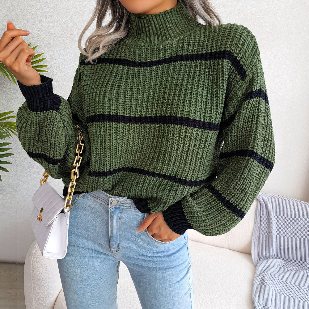Strickpullover mit Rollkragen