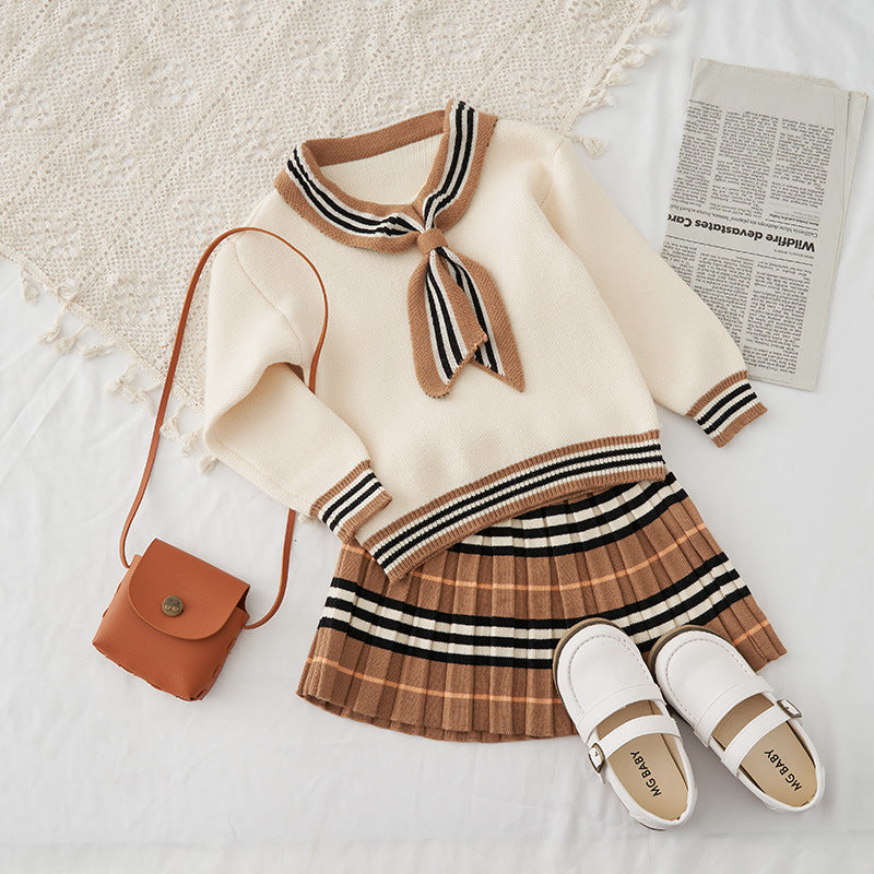 Mädchen Strickset mit Rock