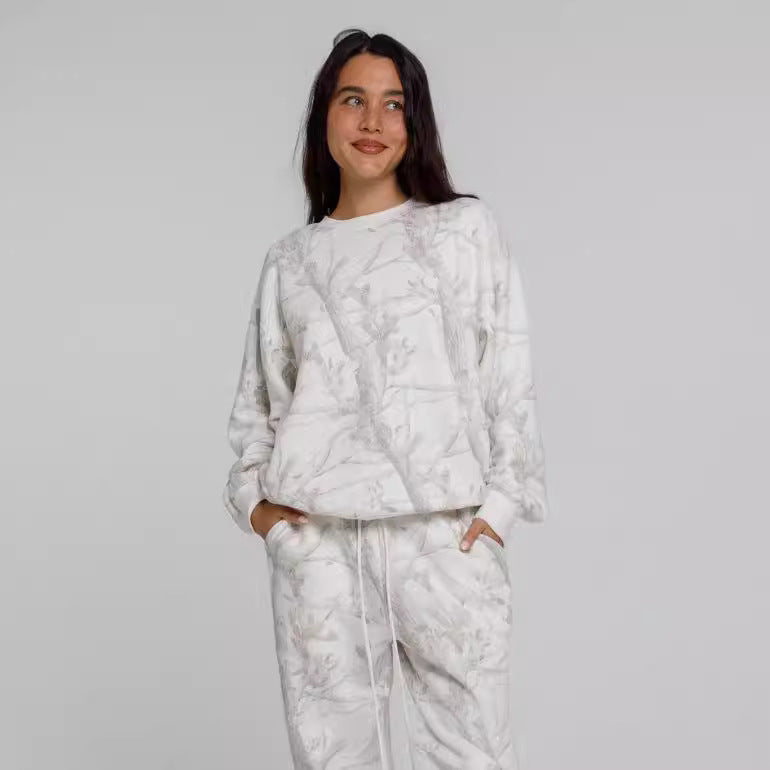 **Damen Zweiteiler Herbst/Winter: Camouflage Hoodie & Sweatshirt**