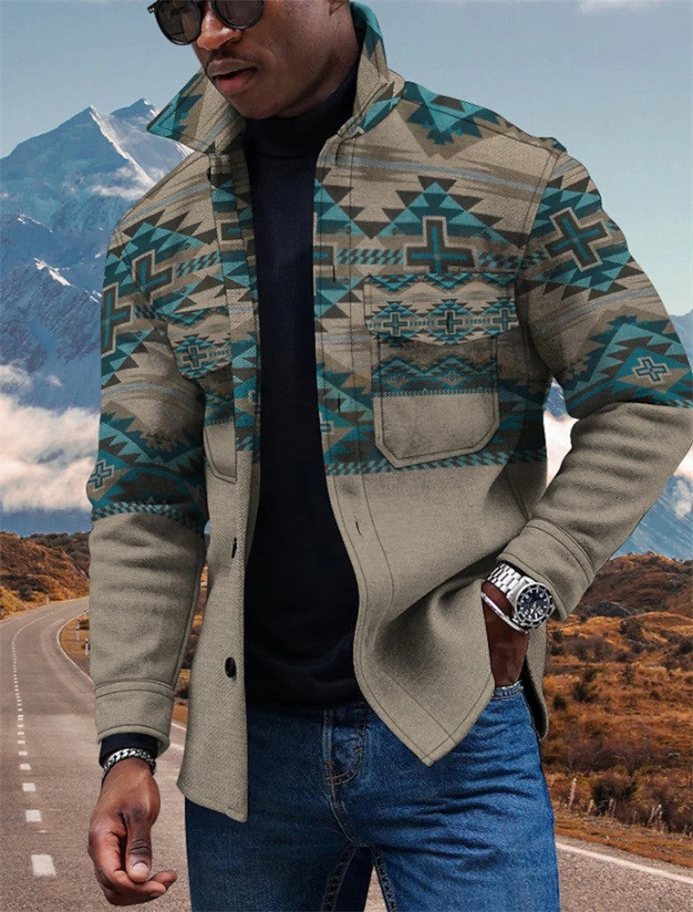 **Veste à revers 3D moderne pour hommes**