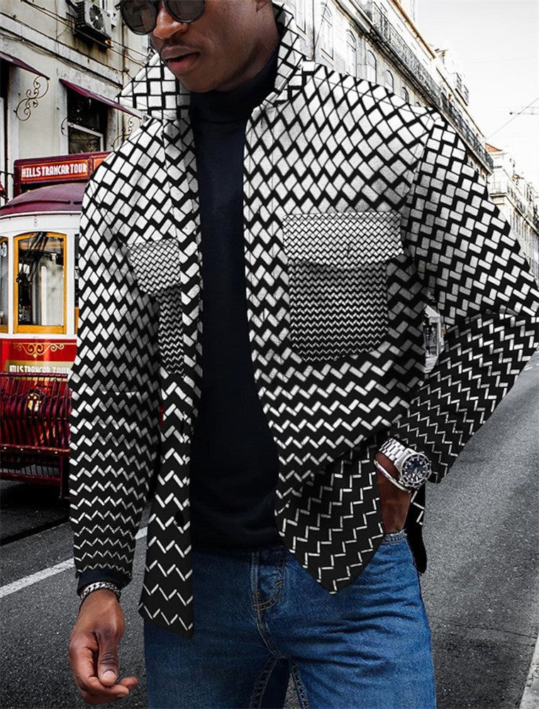 **Veste à revers 3D moderne pour hommes**