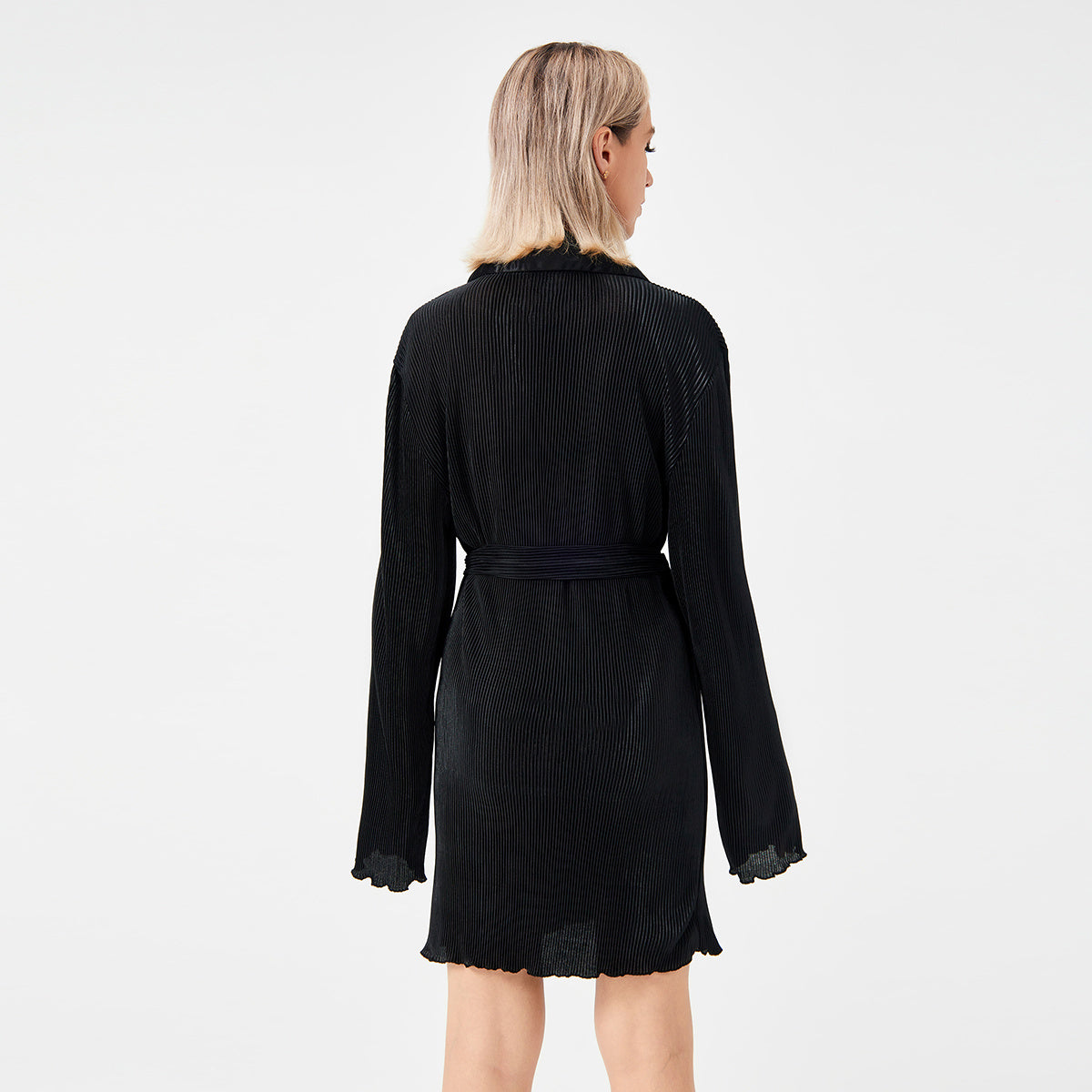 Damen Wickelkleid mit Falten