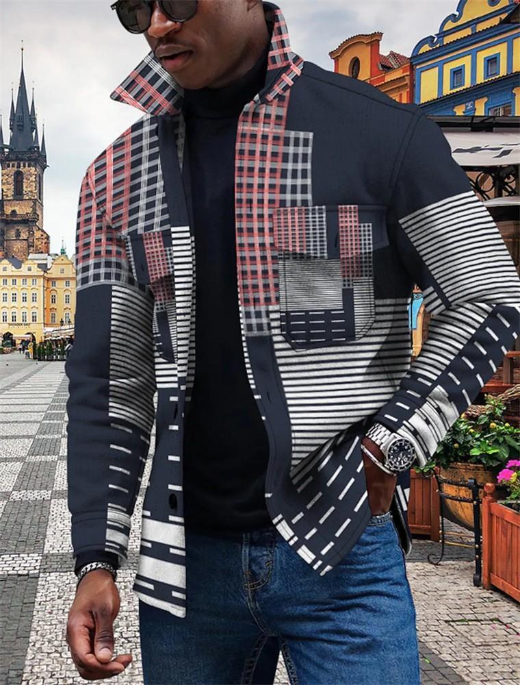 **Veste à revers 3D moderne pour hommes**