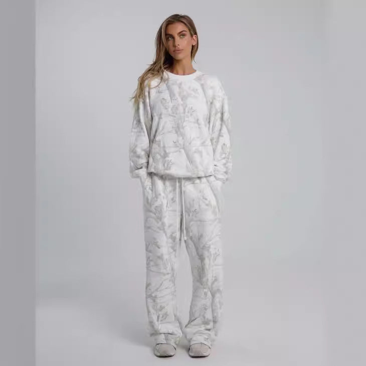 **Damen Zweiteiler Herbst/Winter: Camouflage Hoodie & Sweatshirt**