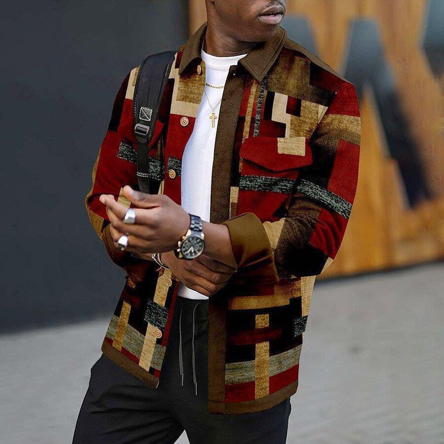 **Veste à revers 3D moderne pour hommes**