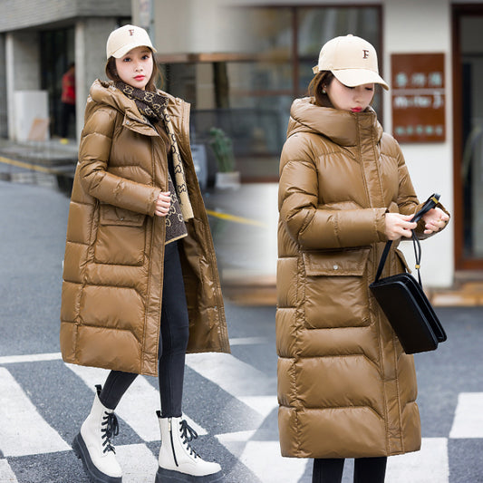 Frauen Winter Koreanischen Stil Mode Mittellangen Warmen