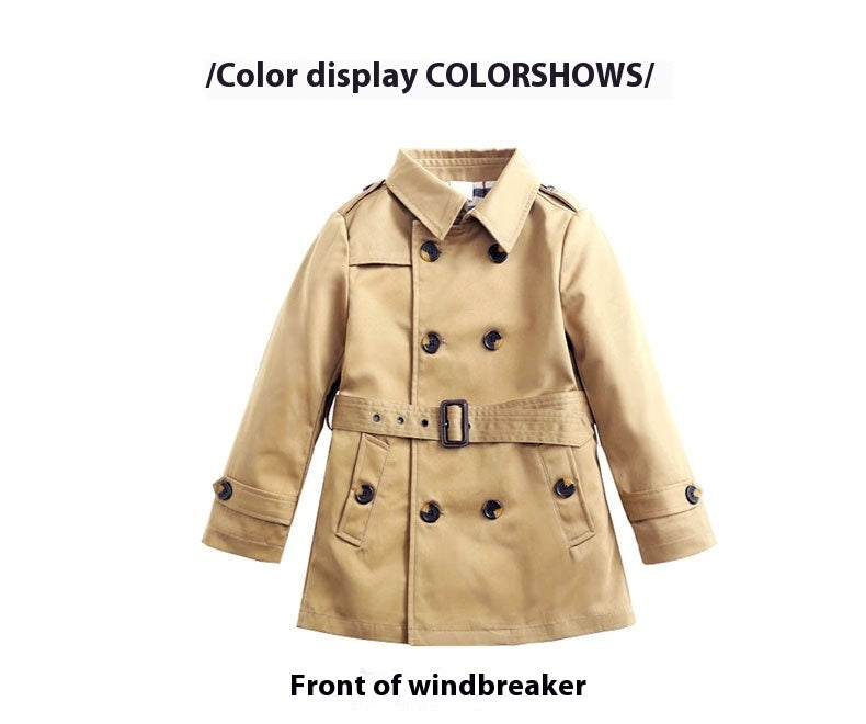 Kids' Overcoat Spring Boy's Trench Coat Mid-length