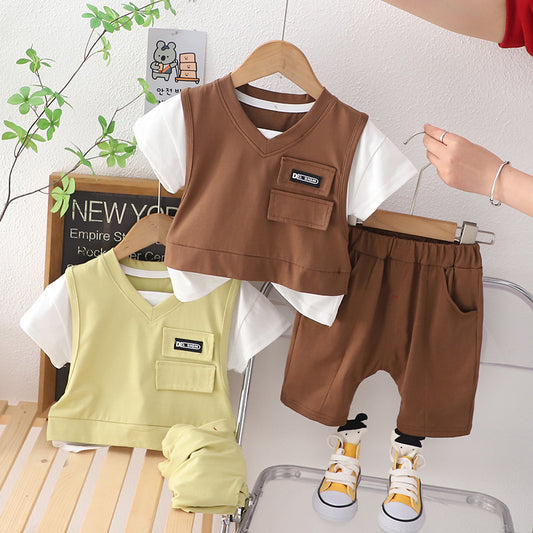 Jungen Sommeranzug Sommer Kurzarm Kleidung