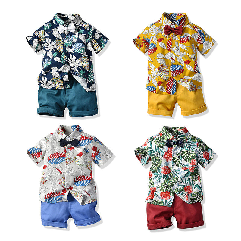 Sommeranzug für Kinder, Jungen Hemd und Shorts