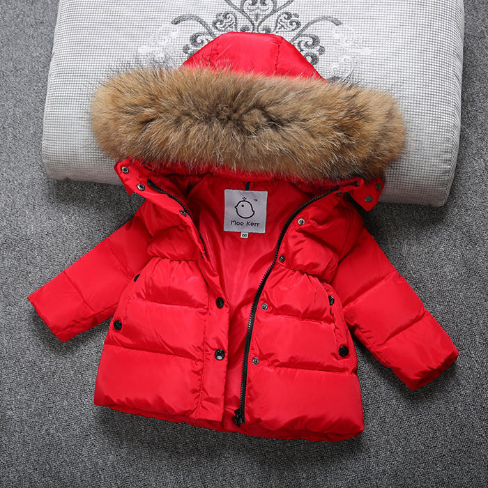 **Jungen und Mädchen Baby Daunenjacke**