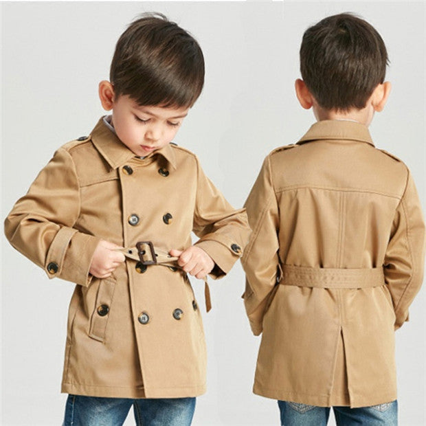 Kids' Overcoat Spring Boy's Trench Coat Mid-length