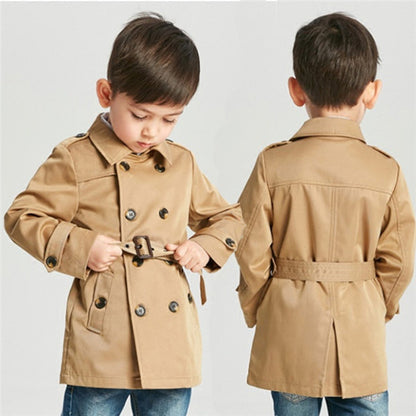 Kindermantel Frühling Jungen Trenchcoat Mittellang