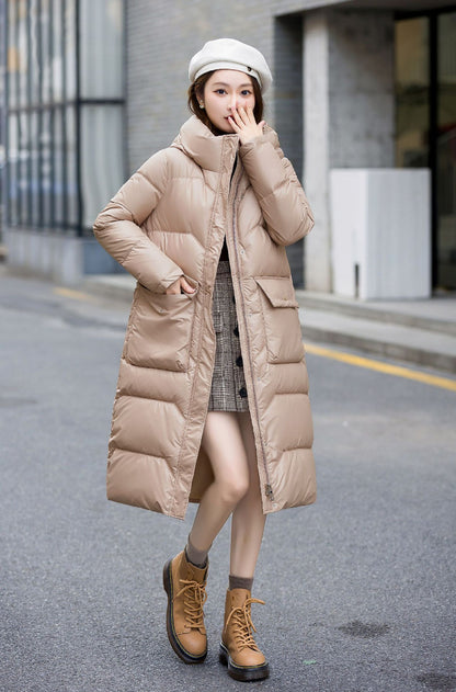 Frauen Winter Koreanischen Stil Mode Mittellangen Warmen