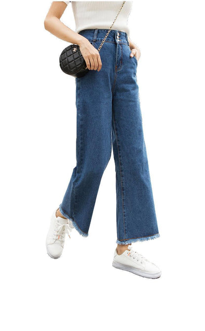 Damen High-Waisted Straight Jeans