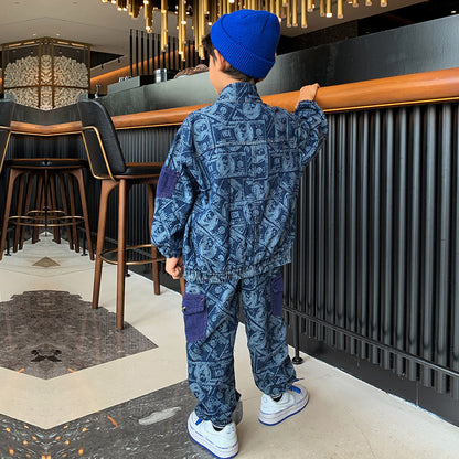 Schickes Jungen-Outfit Zweiteiliges Set für Frühling und Herbst