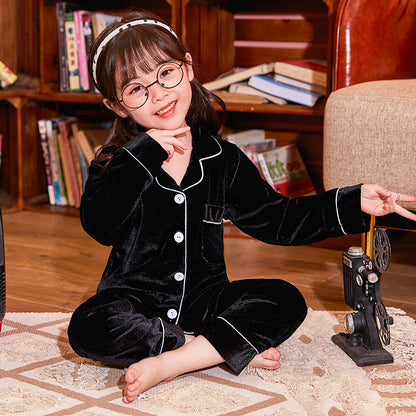 Mädchen Pyjama-Set aus Baumwolle – Einfarbig