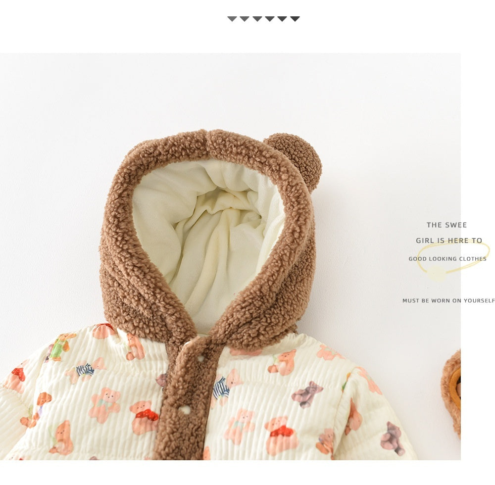 Baby Bedruckte Winter Baumwolljacke