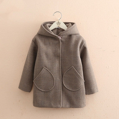 **Kinder Mittellange Wolljacke**