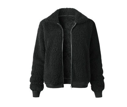 Plus Velvet Revers Jacke