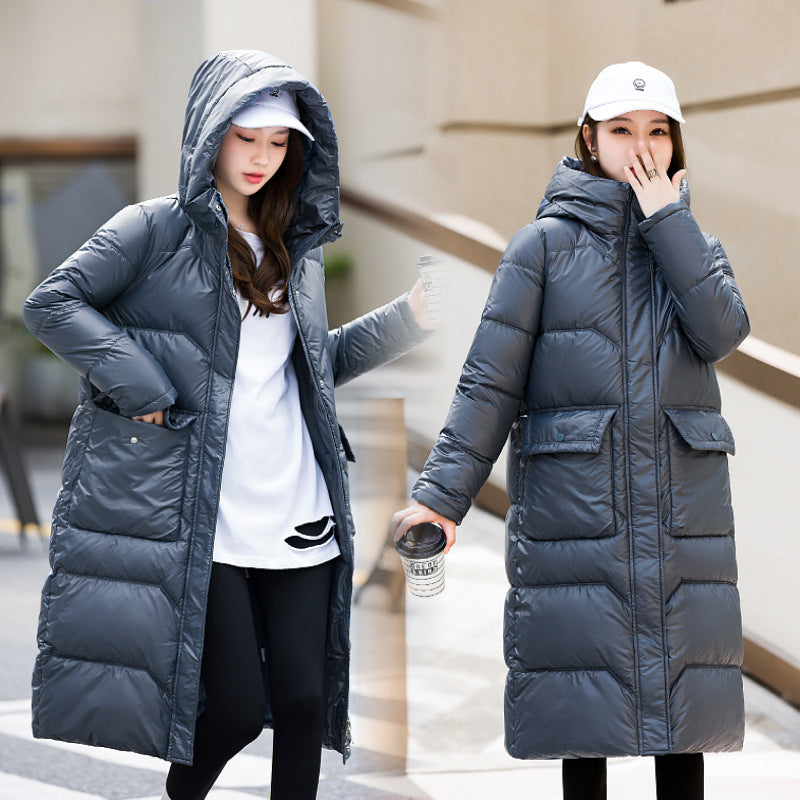 Frauen Winter Koreanischen Stil Mode Mittellangen Warmen