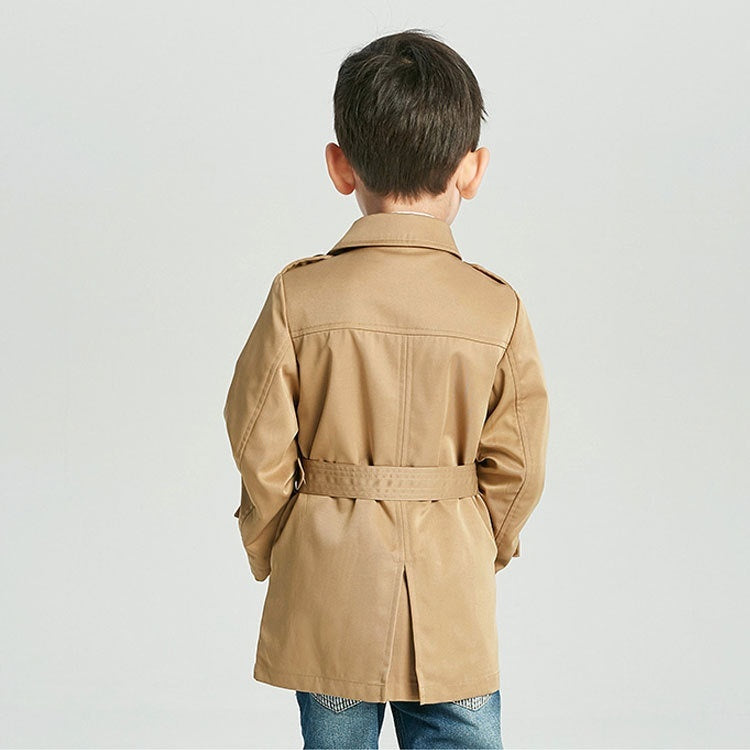 Kindermantel Frühling Jungen Trenchcoat Mittellang