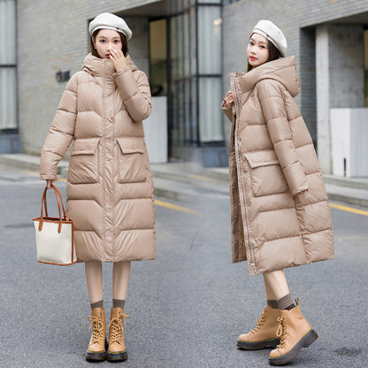 Frauen Winter Koreanischen Stil Mode Mittellangen Warmen