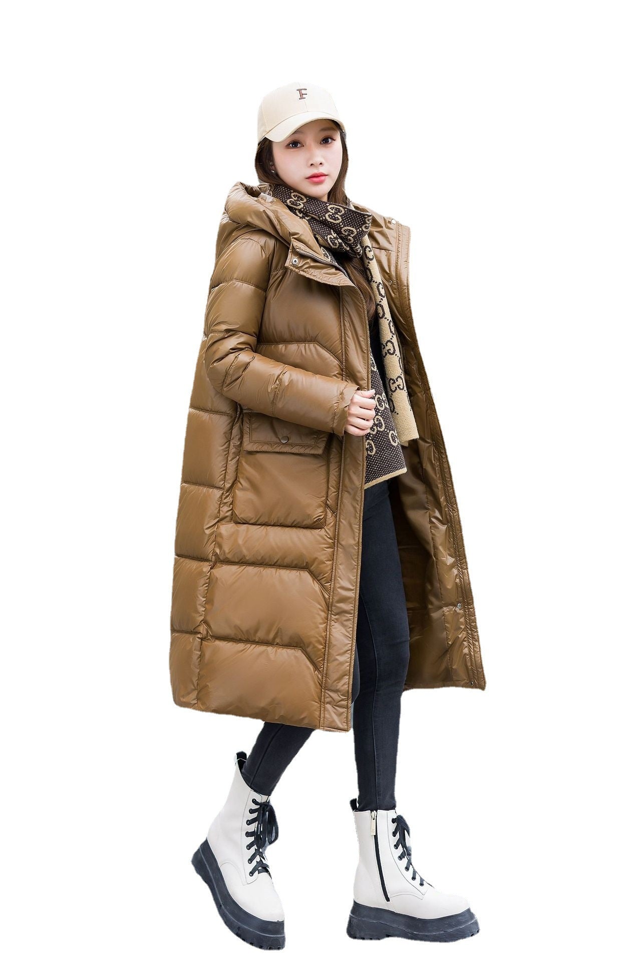 Frauen Winter Koreanischen Stil Mode Mittellangen Warmen