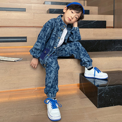 Schickes Jungen-Outfit Zweiteiliges Set für Frühling und Herbst