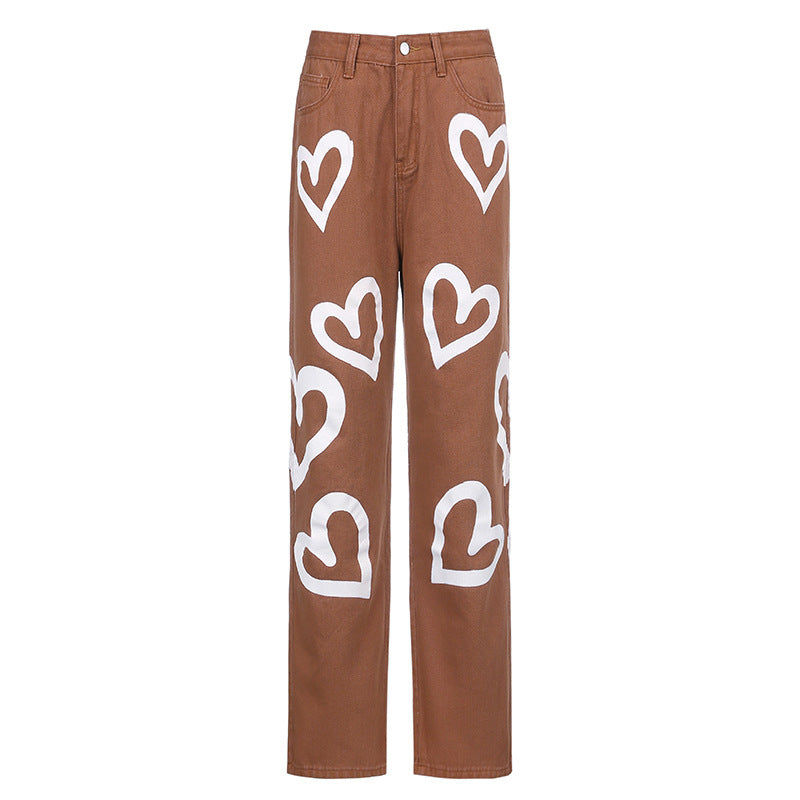 Jeans mit hoher Taille von Love Graffiti