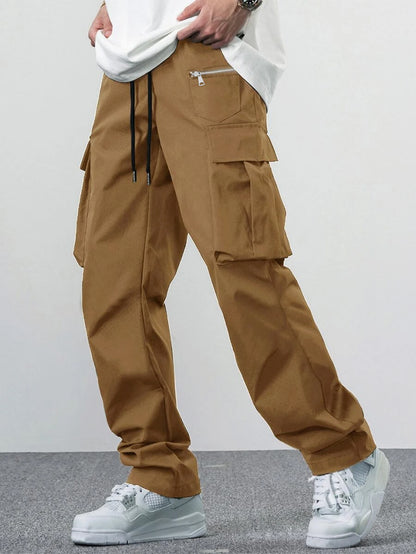 Loose Multi-pocket Casual Men's Overalls