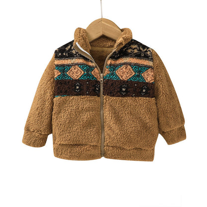 Säugling Kleinkind Herbst und Winter Langarm Zip-up Shirt Baby Freizeit warme Mantel Top