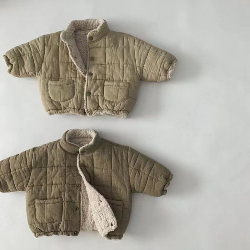 Babyjacke d'hiver avec polaire et laine de coton