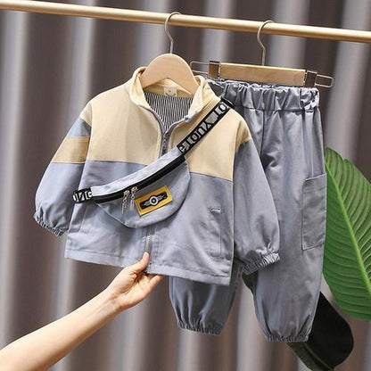 Zweiteiliges Anzug für schicke Kinderbekleidung.