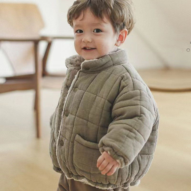 Babyjacke d'hiver avec polaire et laine de coton