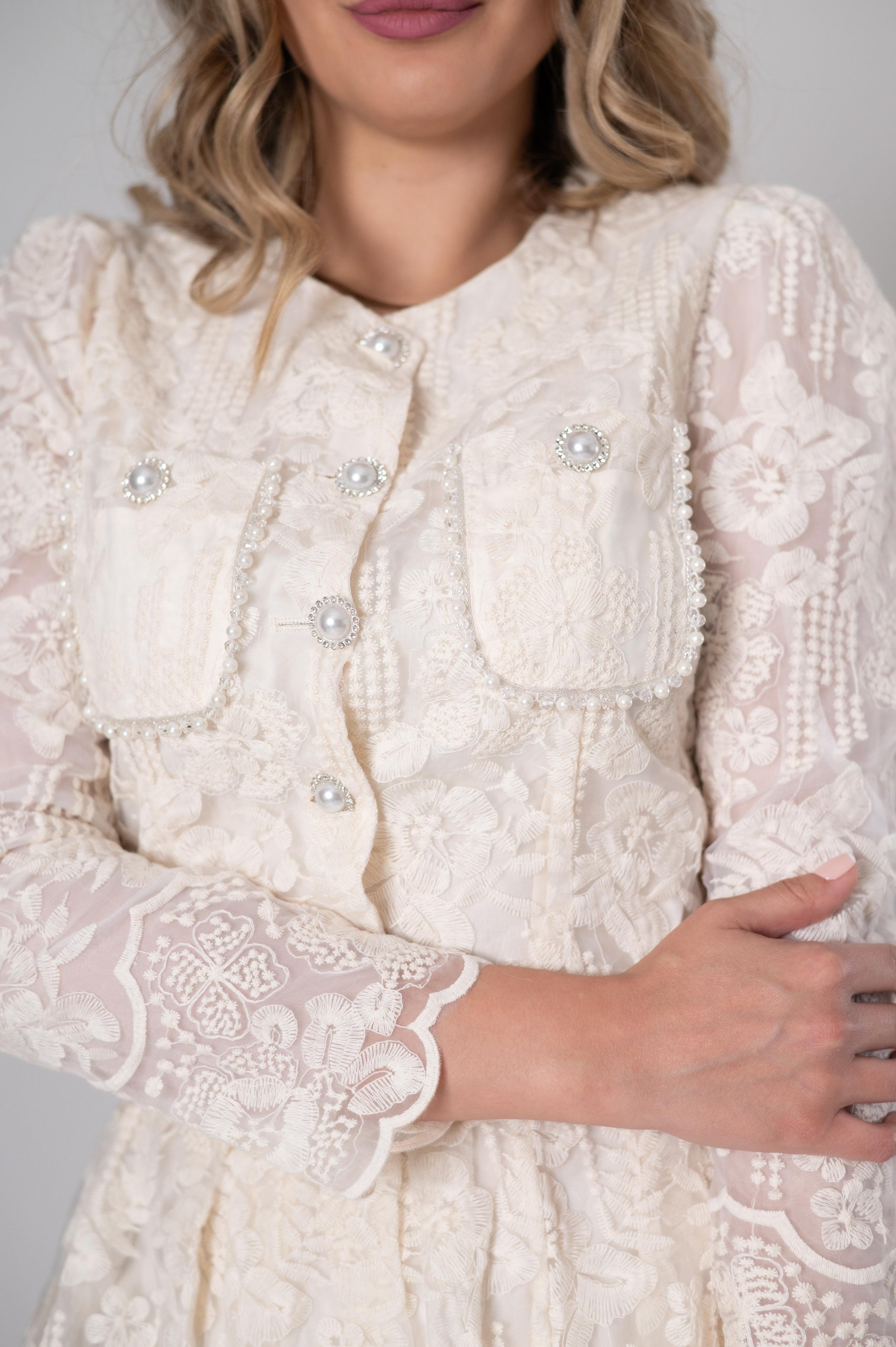 Elegantes Spitzen-Zweiteiler-Set