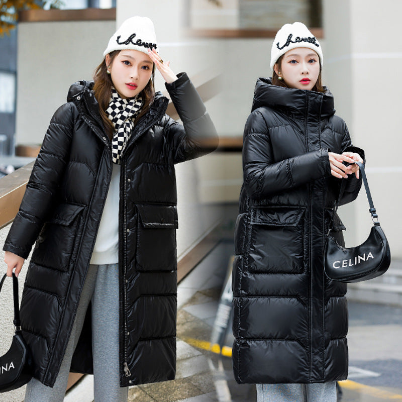 Frauen Winter Koreanischen Stil Mode Mittellangen Warmen